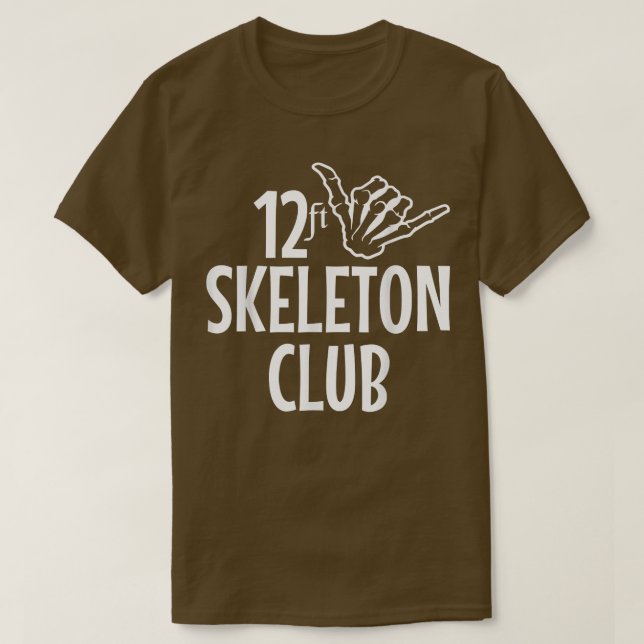 12 ft Skeleton Club Giant Skelly Halloween Inferno T-Shirt (Design Front)