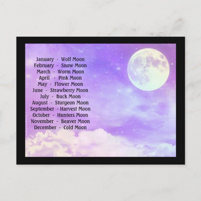 12 Full Moons Postcard (Front)