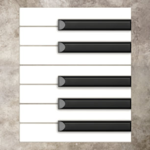 12 Giant Piano Keys 30" Wide Walk on Piano Floor Decals