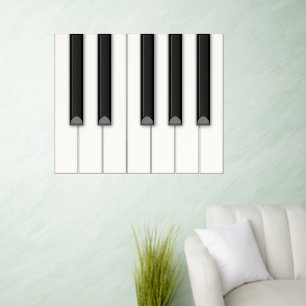 12 Giant Piano Keys 36" Tall Tilable Keyboard Wall Decal