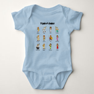 12 Gods of Olympus Baby Bodysuit