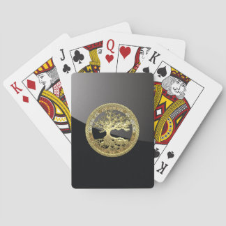 [12] Golden Celtic Tree of Life Poker Cards