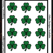 12 Green Modern St. Paddy’s Day Shamrock 