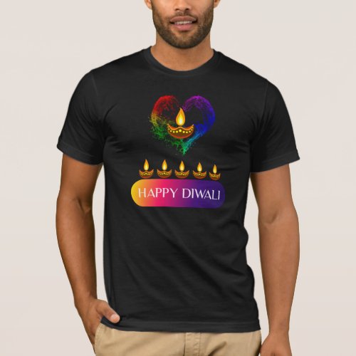 12Happy Diwali the festival of lights of India T_Shirt