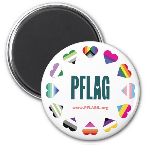 12 Hearts Circle PFLAG magnet