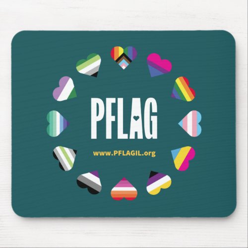 12 Hearts Circle PFLAG Mousepad