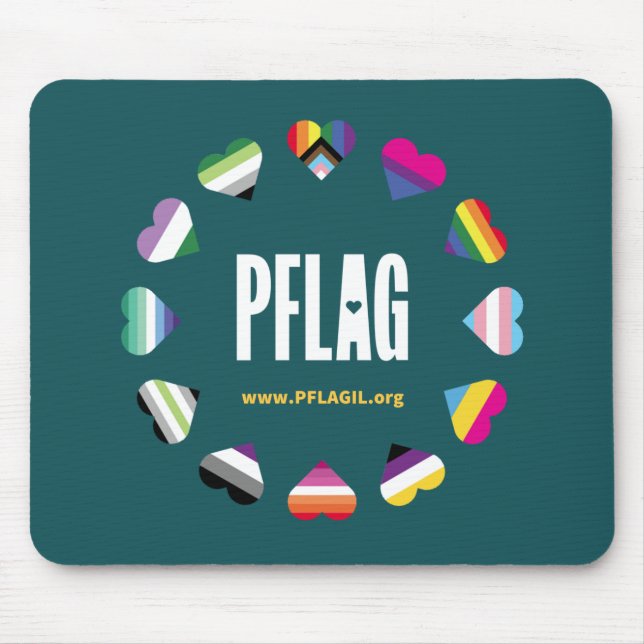 12 Hearts Circle PFLAG Mousepad (Front)