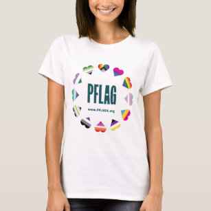 12 Hearts Circle PFLAG T-Shirt for white bckgrnd