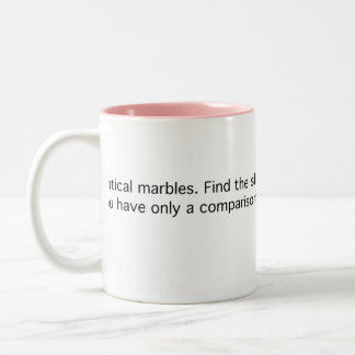 12 Identical Marbles Two-Tone Coffee Mug