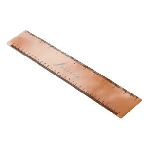 12 Inch Marron and orange gradient color name Ruler