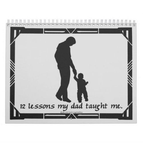 12 Lessons from Dad Calendar