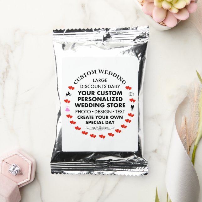 12 Medium Roast Coffee Sachet Wedding Favors Coffee Drink Mix (Wedding)