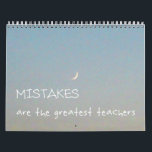12 Mistakes 2018 Inspirational Calendar<br><div class="desc">Mistakes are the greatest teachers 2018 motivational typography calendar featuring serene, peaceful and cloudy skyscapes, cloudscapes and nature. Each month presents an original photo with a short inspirational text featuring one of the mistakes we unconsciously make in our lives. We hope you’ll take the opportunity to think about each mistake...</div>