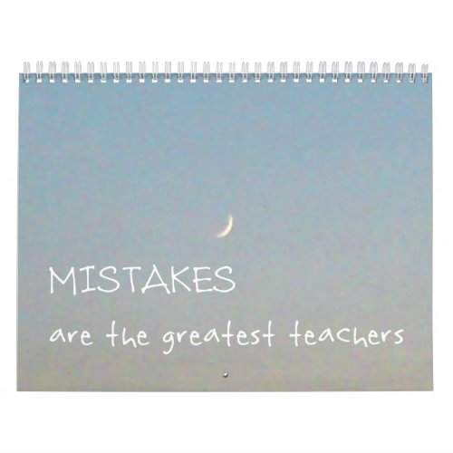 12 Mistakes 2018 Inspirational Calendar