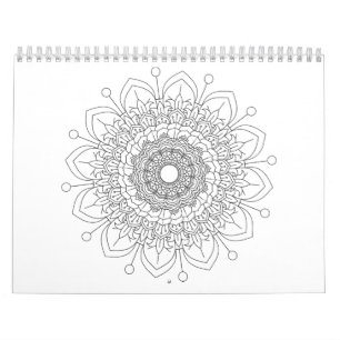 12 monate Beautiful mandala desing Calendar