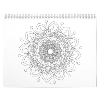 12 monate Beautiful mandala desing Calendar
