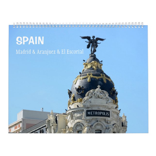 12 month Around Madrid wall calendar (Cover)