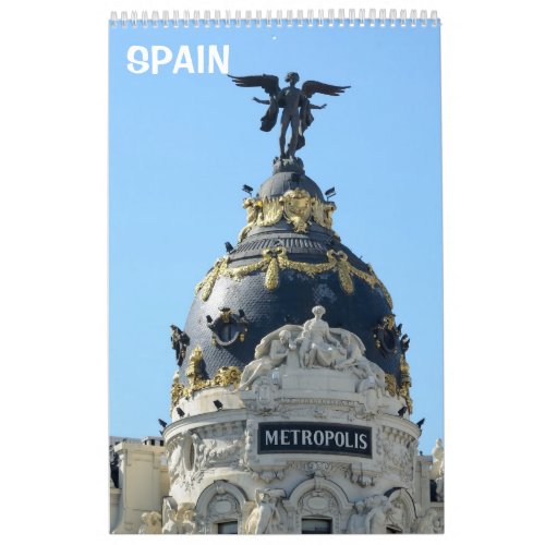 12 month Around Madrid wall calendar