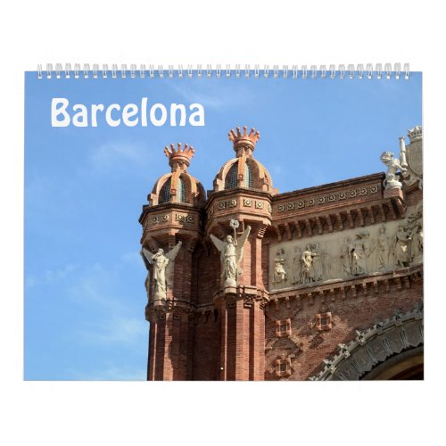 12 month Barcelona Spain Photo Calendar