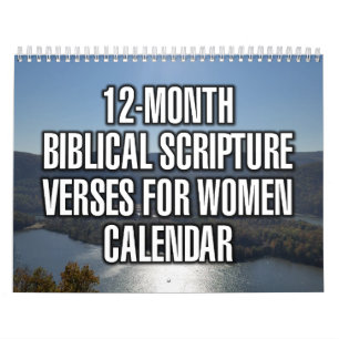 12-Month Biblical Scripture Verses For Women Calendar