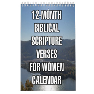 12-Month Biblical Scripture Verses For Women Calendar