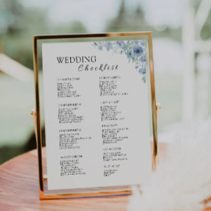 12 Month Blue Wedding Checklist