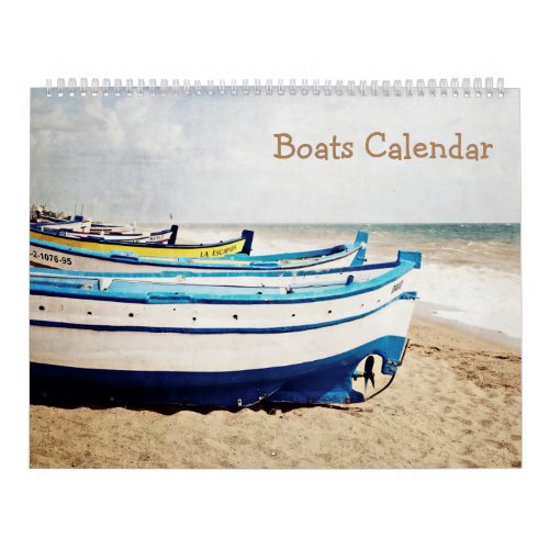 12 month Boats Calendar