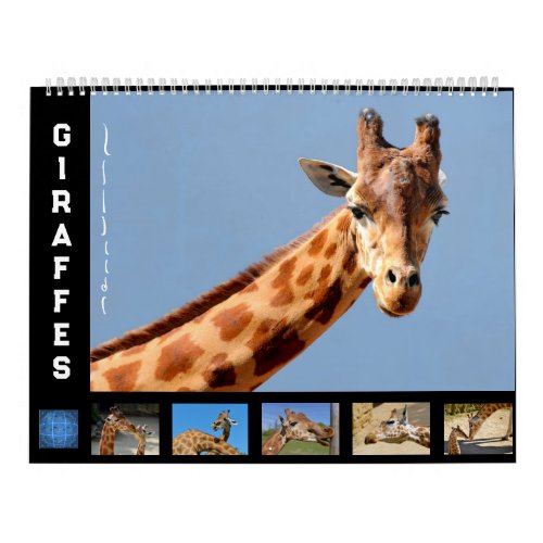 12 month calendar giraffes