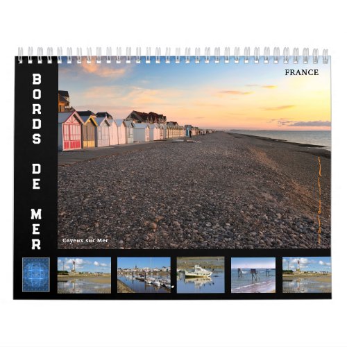 12 month calendar of seaside of France
