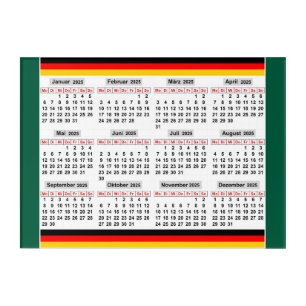 12 month calendar of the year 2025 acrylic print