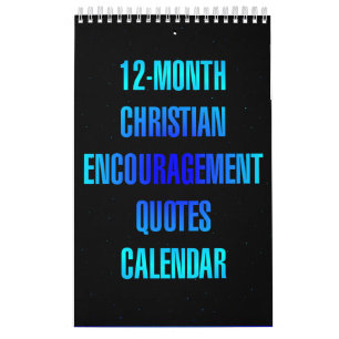 12-Month Christian Encouragement Quotes Calendar