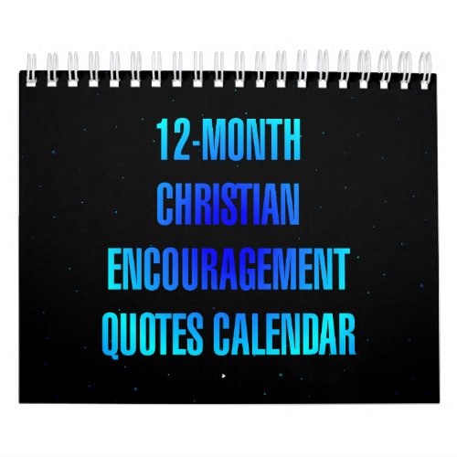 12-Month Christian Encouragement Quotes Calendar