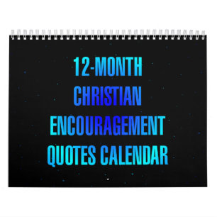 12-Month Christian Encouragement Quotes Calendar