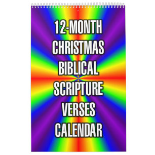 12-Month Christmas Biblical Scripture Verses Calendar