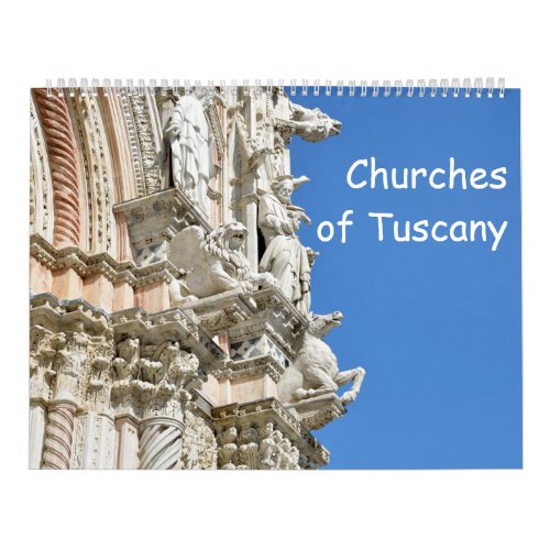 12 month Churches of Tuscany Calendar