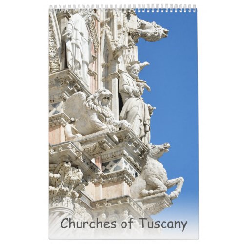 12 month Churches of Tuscany Calendar