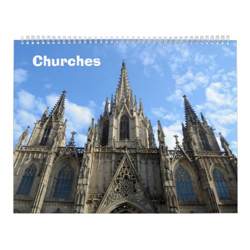 12 month Churches Photo wall Calendar
