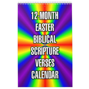 12-Month Easter Biblical Scripture Verses Calendar