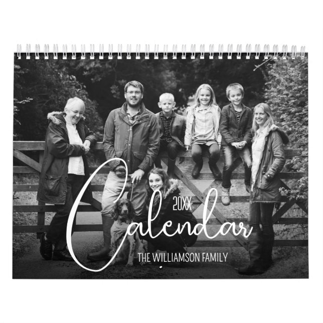 12 Month Family Custom Photo Calendar (Cover)
