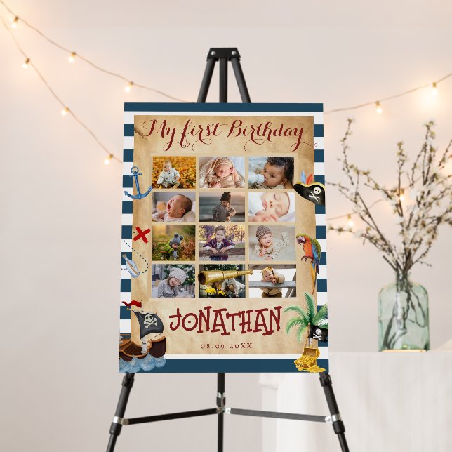 12 month first year photo collage  foam board (In Situ (Stand))