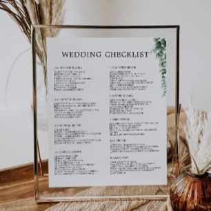12 Month Greenery Wedding Checklist