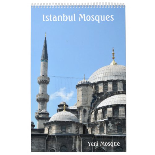 12 month Istanbul Mosques wall calendar