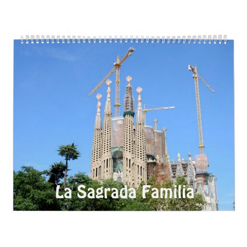 12 month La Sagrada Familia Photo Calendar