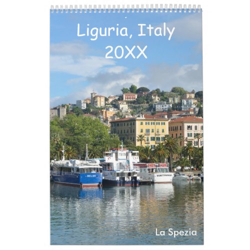 12 month Liguria Italy Calendar