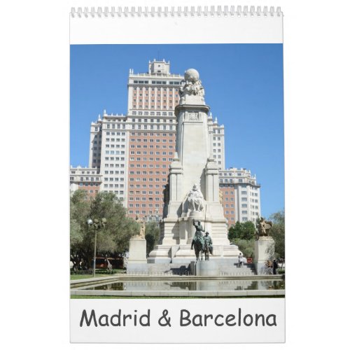 12 month Madrid  Barcelona Calendar