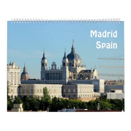 12 month Madrid Spain Photo Calendar
