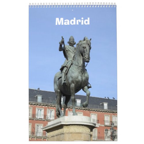 12 month Madrid wall Calendar