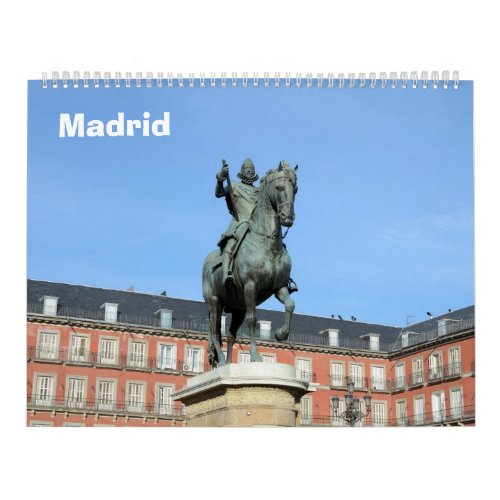 12 month Madrid wall Calendar