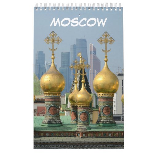12 month Moscow Russia Calendar
