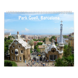 12 month Park Guell, Barcelona Photo Calendar